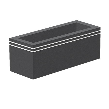 STILBY žardinjera Lux H 30 EPS sa zaštitnim slojem, plitka dekorativna žardinjera 300x800x300 mm