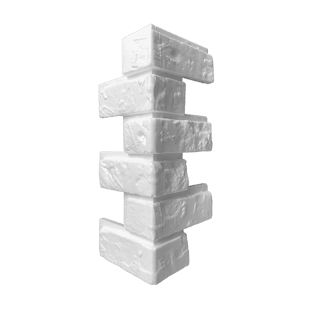 Stilby spoljašnji ugao za staru ciglu EPS stiropor 446x384x25mm bela boja reljef stare cigle