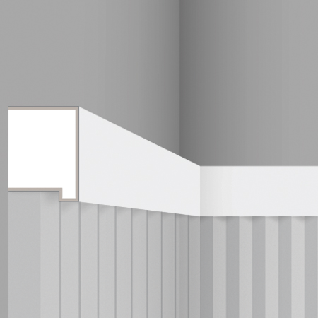 Stilby lajsna ZA 40 EPS stiropor 45x33x2500mm bež glatka završna lajsna za 3d panele