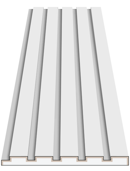 Stilby FLAT zidni panel ekspandirani polistiren 333x23x1000mm bela boja 3D reljef letvica