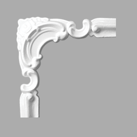 Stilby dekorativni ugao BU 40D EPS stiropor 200x200mm R120 beli barokni reljef