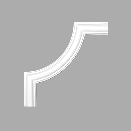 Dekorativni ugao WL 7-4 otporan na vlagu, farbanje bojama na bazi vode, laka montaža lepkom STIL Finish 3, kompatibilan sa zidnom lajsnom WL 7