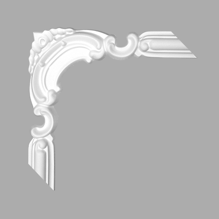 Stilby dekorativni ugao Z-101 poliuretan R-120 bela boja ornamentisani reljef