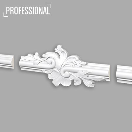 Stilby zidni ukras Z 104 poliuretan 107x245mm bela floralni ornamentni reljef