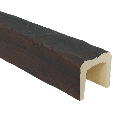 Dekorativna greda od poliuretana u tamnoj boji drveta, dimenzije 90x60x2000mm