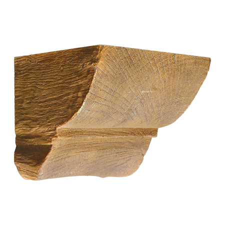 Stilby konzola svetla od poliuretana 60x90x100mm svetlo braon boje sa izraženom rustičnom teksturom drveta.