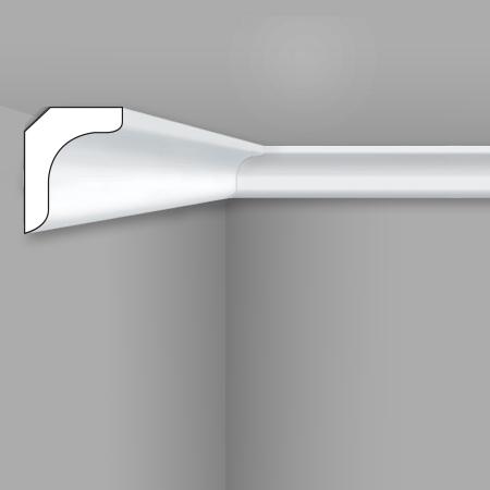 Stilby plafonska lajsna LX 22, stiropor, 25x20x2000 mm, bela, glatka, minimalistička.