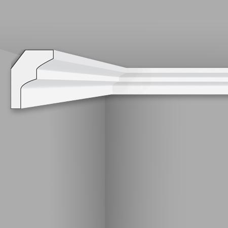 Stilby plafonska lajsna LX 25 stiropor 25x17x2000 mm bela stepenasti profil