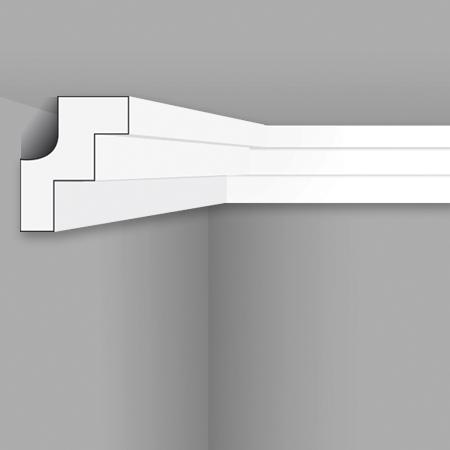 Stilby plafonska lajsna LX 28 stiropor 30x20x2000mm bela stepenasti profil, 3 stepenika