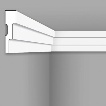 Stilby plafonska lajsna PLA 123 XPS stiropor 120x30x2000mm bela profilisana, sa tri stepenika
