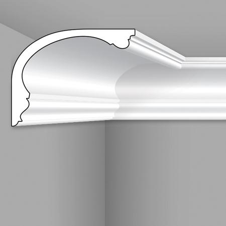 Stilby plafonska lajsna PLA 165 XPS stiropor 130x165x2000mm bela sa klasičnim reljefom, duboko ulegniće
