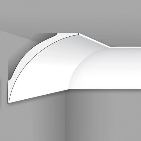 Stilby plafonska lajsna PURE 3 stiropor 82x82x2000mm bela glatka, tek vidljivim spojem sa zidom i plafonom