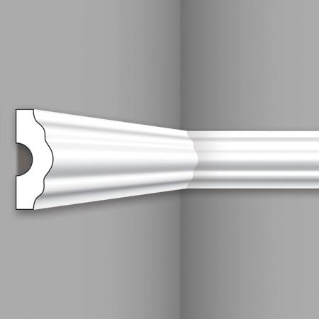 Stilby LX 41 zidna lajsna , tvrdi polistiren, 40x16mm, bela, profilisana, sa tri ispupčenja.