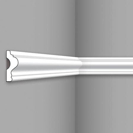 Stilby U 40 zidna lajsna tvrdi polistiren 40x16mm bela profilisan asimetrični reljef