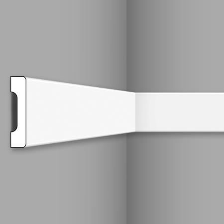 Stilby WD 4 zidna lajsna polistiren visoke gustine 58x12x2000mm bela glatka površina blago zaobljene ivice