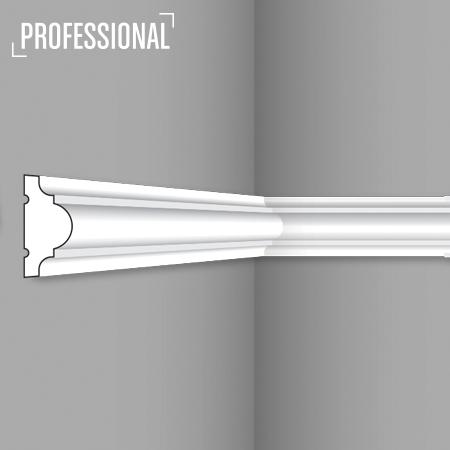 Stilby WL 1 zidna lajsna polistiren visoke gustine 38x18x2000 mm bela boja sa klasičnim reljefnim profilom simetrična