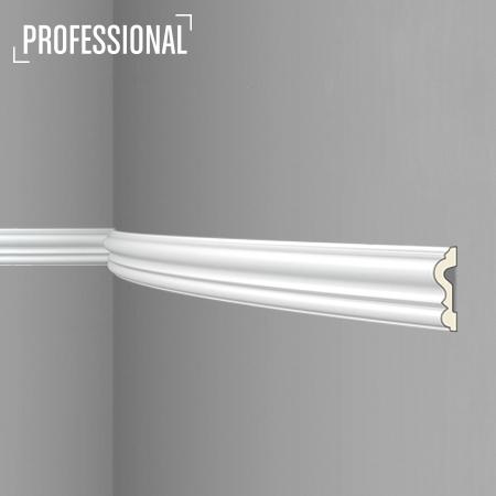 Stilby Z 1360 FLEX zidna lajsna poliuretan 60x13x2000mm bela klasičan profil fleksibilna za zaobljene zidove