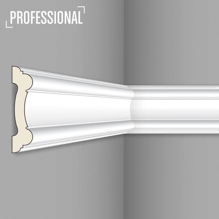 Stilby Z 1550 zidna lajsna PU poliuretan 80x19x2000mm bela profilisan reljef simetrična