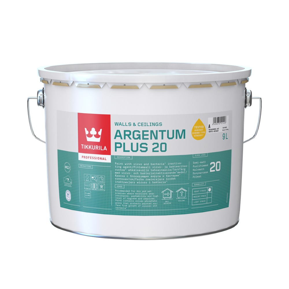 Tikkurila Argentum Plus 20 polumat unutrašnja boja 9 l tonirana po Symphony sistemu