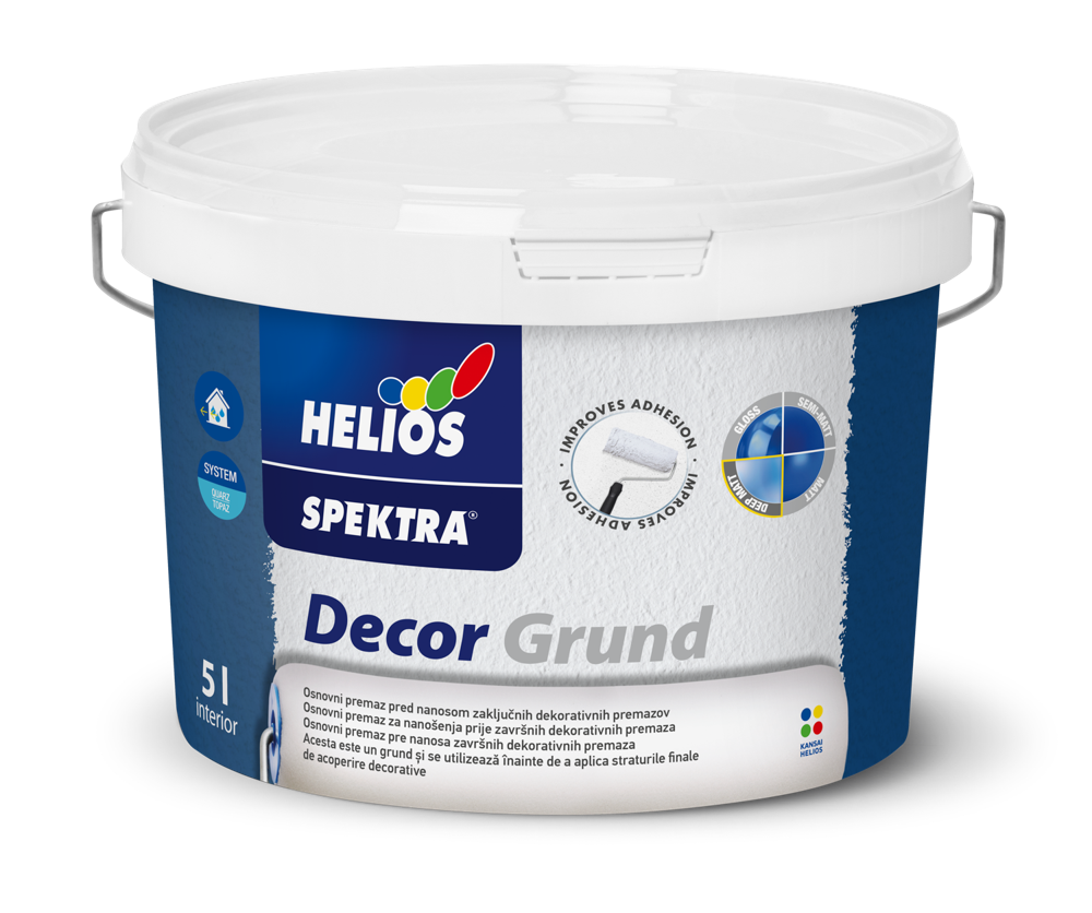 HELIOS SPEKTRA Decor Grund pigmentirani osnovni premaz za dekorativne zidne premaze, baza za Decor Topaz i Decor Quarz.
